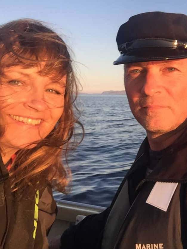Captain Jørn and his partner Silja